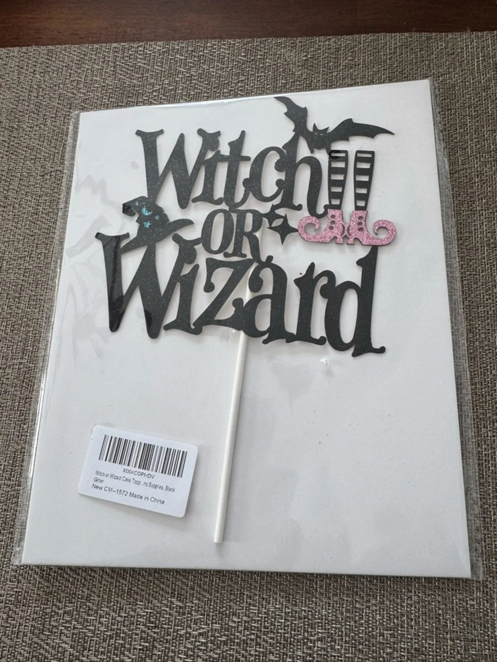 NWT Cake Topper‎ Witch or Wizard. Halloween